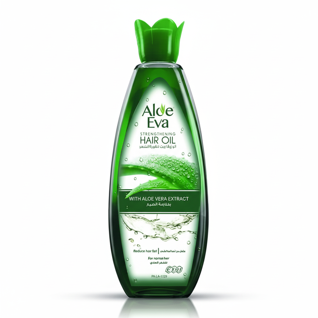 Aloe Eva Green Hair Oil with pure white background
