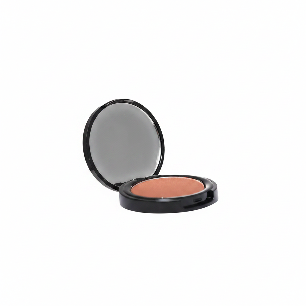 Cybele Pressed Blush Compact Warm Terracotta Peach White Background High Quality