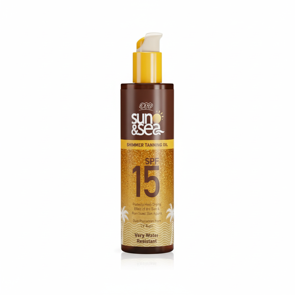 Enhanced Eva Sun & Sea SPF 15 Shimmer Tanning Oil