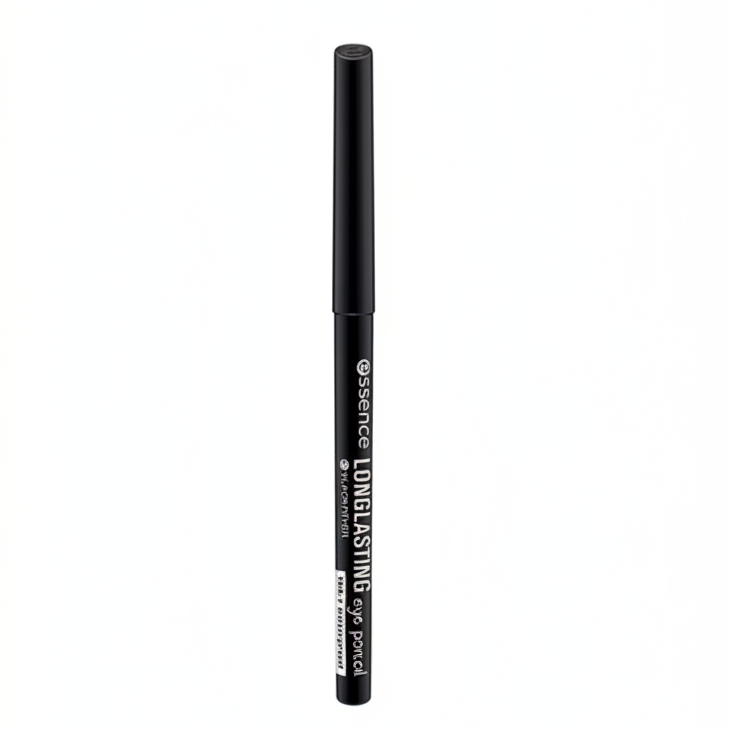Essence longlasting black eye pencil eyeliner on white background