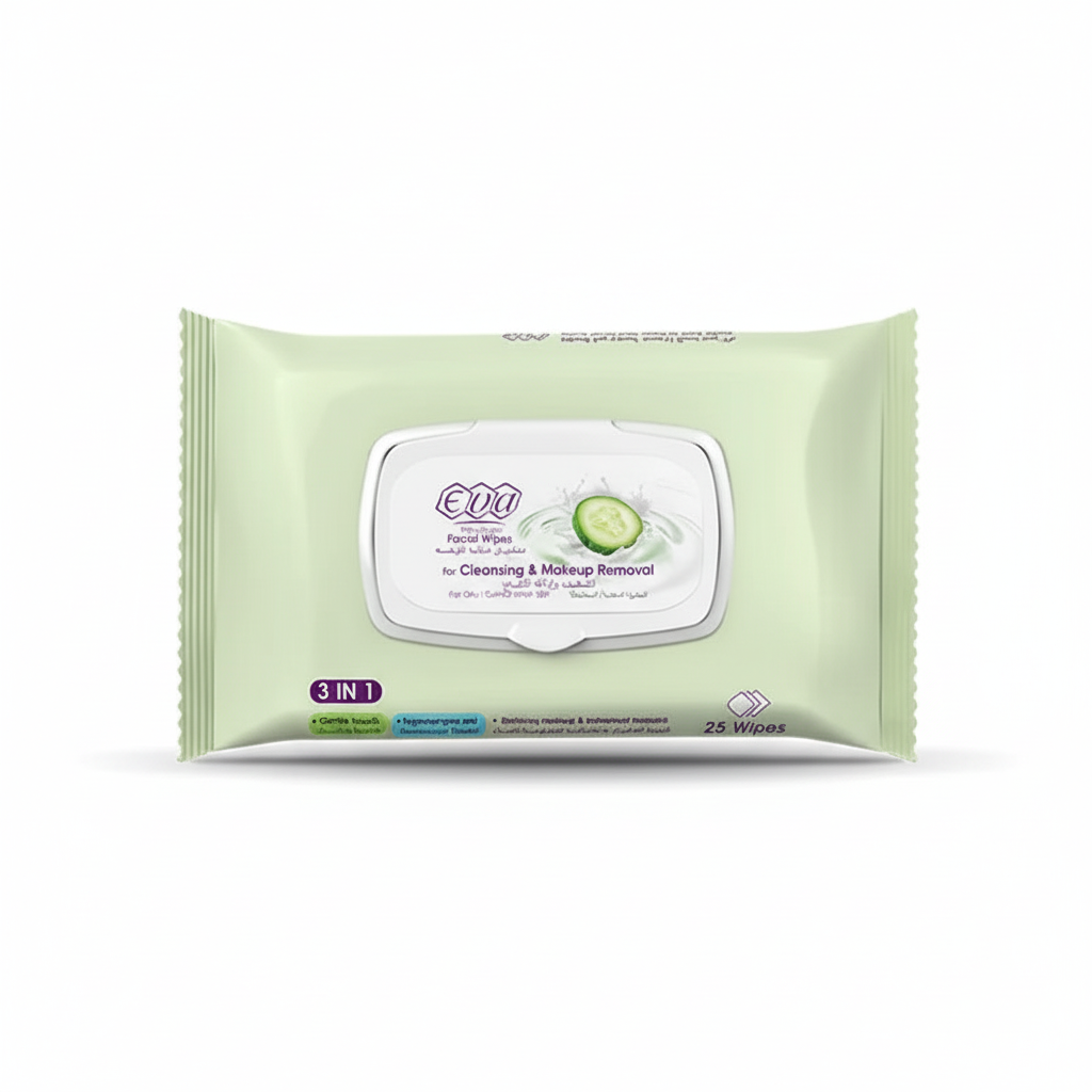 Eva Cleansing Wipes Cucumber with pure white background