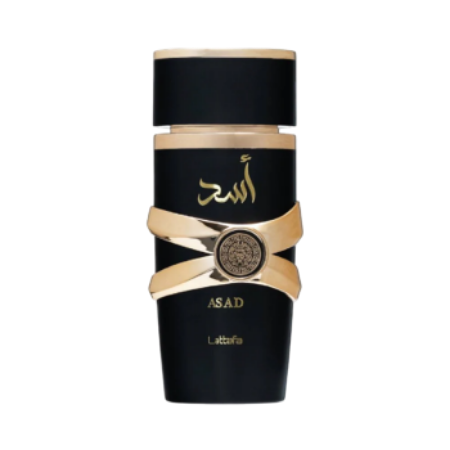 attafa Asad Eau de Parfum - Luxury Oriental Fragrance Spray with Gold Accents"