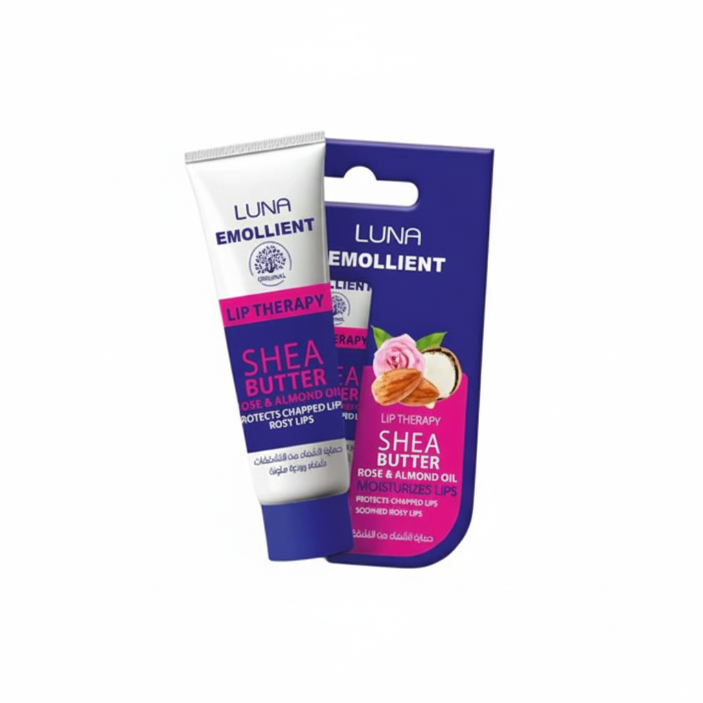 LUNA EMOLLIENT Shea Butter Rose Lips - Enhanced