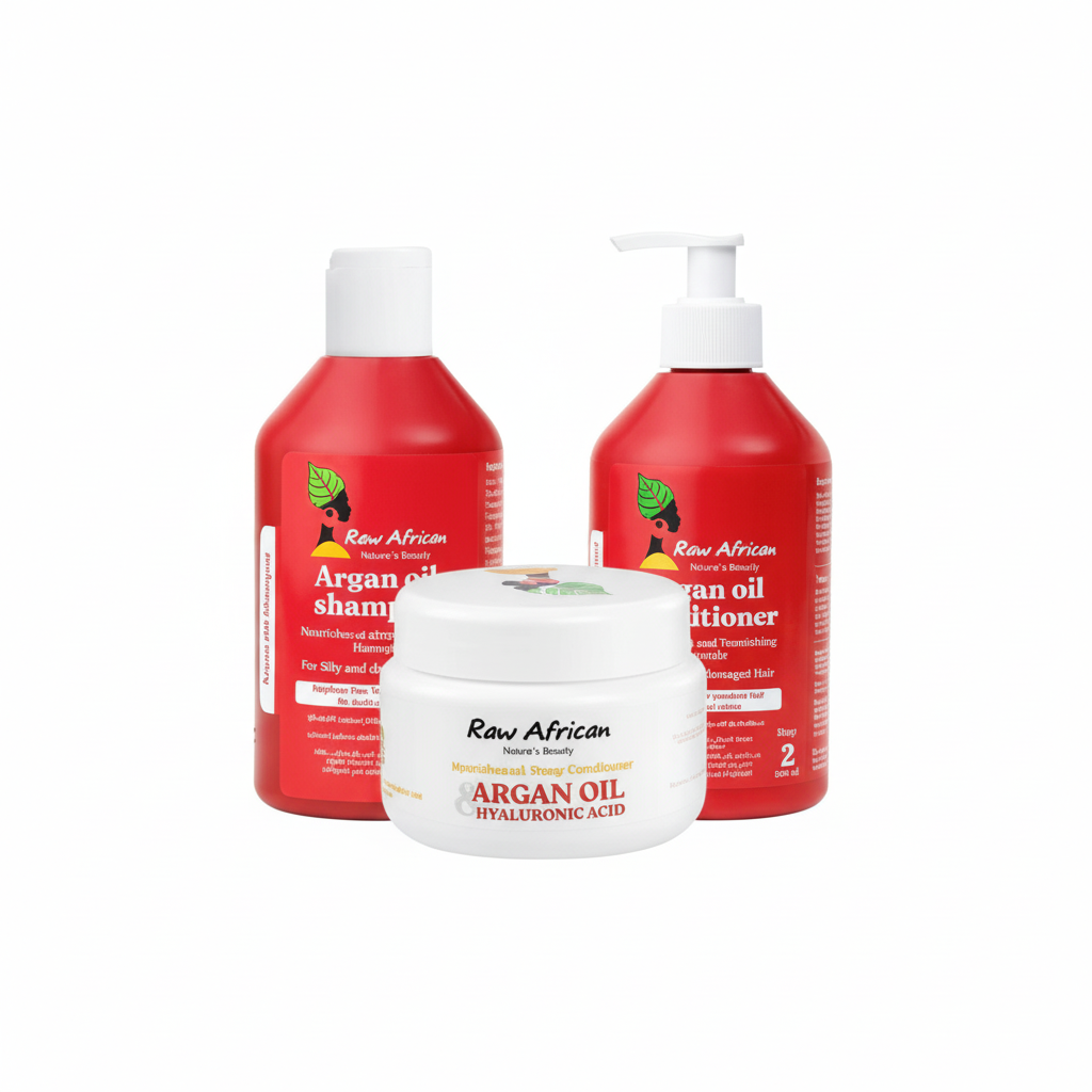 Raw African Argan Oil Hair Care Trio - Enhanced