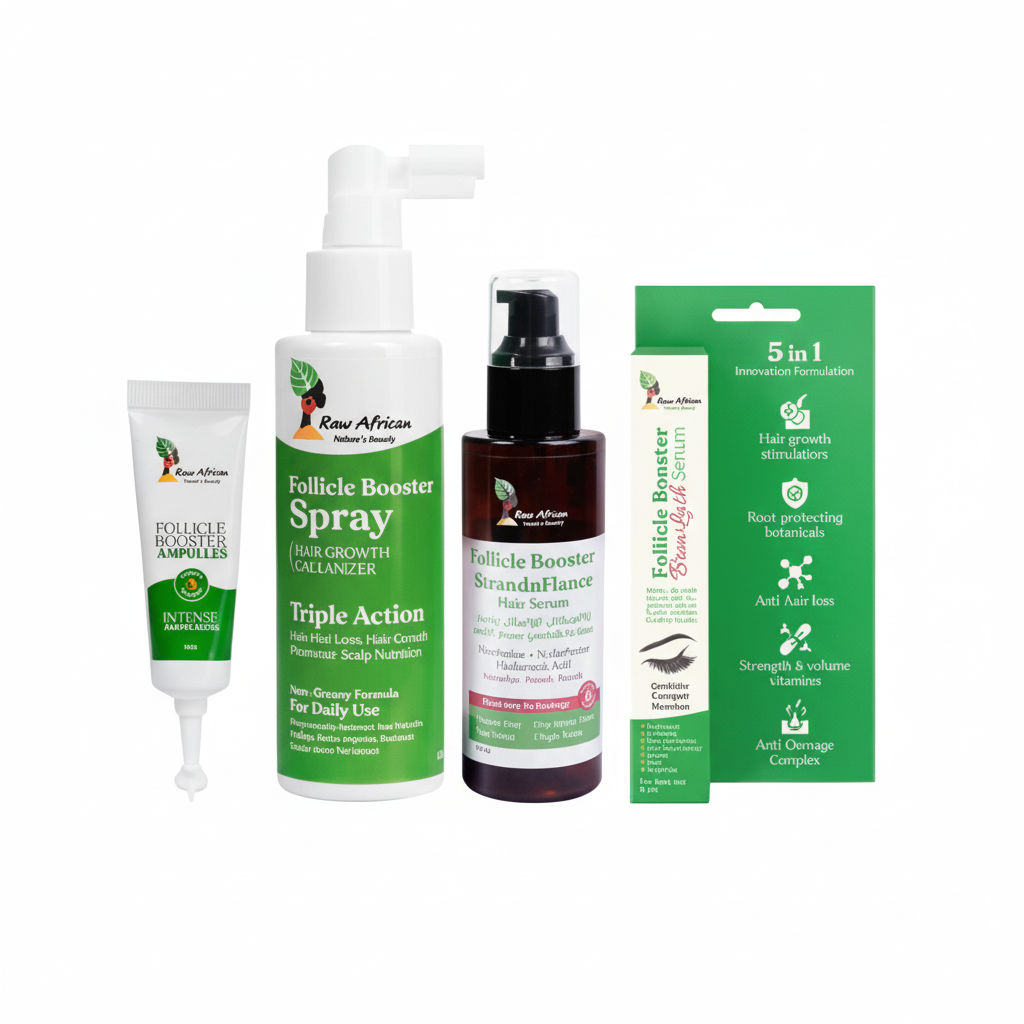 Raw African Hair Care Bundle with Packaging - Enhanced