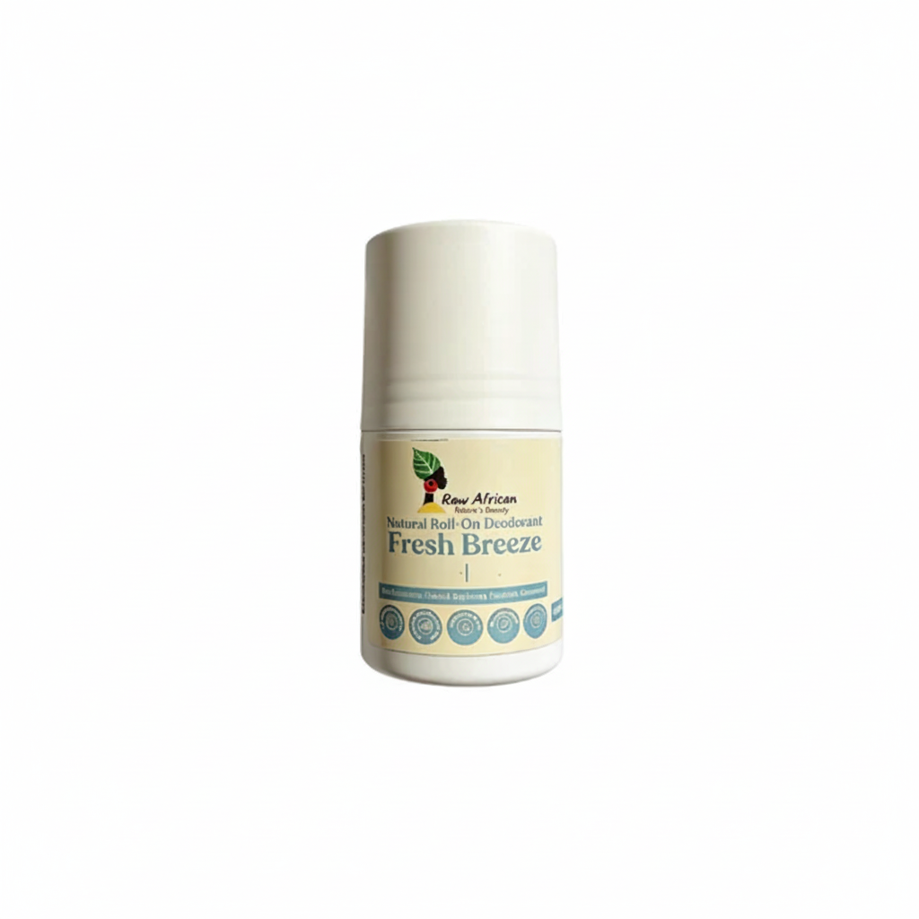 Raw African Natural Roll On Deodorant FRESH BREEZE - Enhanced