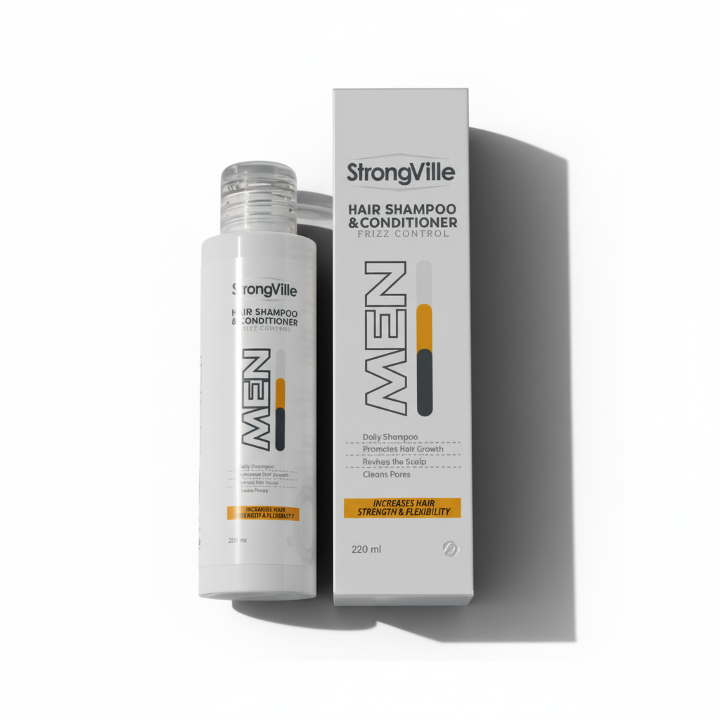 StrongVille Men 2-in-1 shampoo and conditioner 250ml for men's hair care