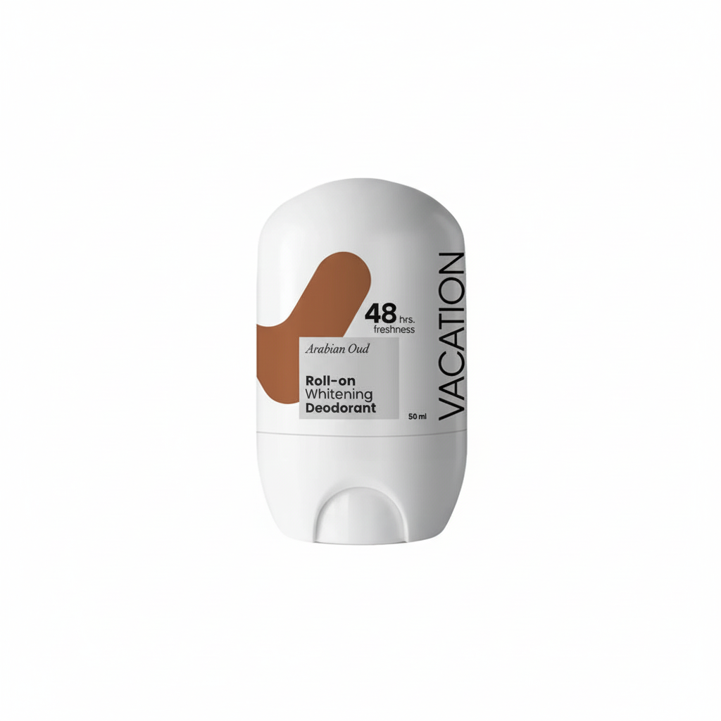 Vacation Arabian Oud Deodorant with pure white background