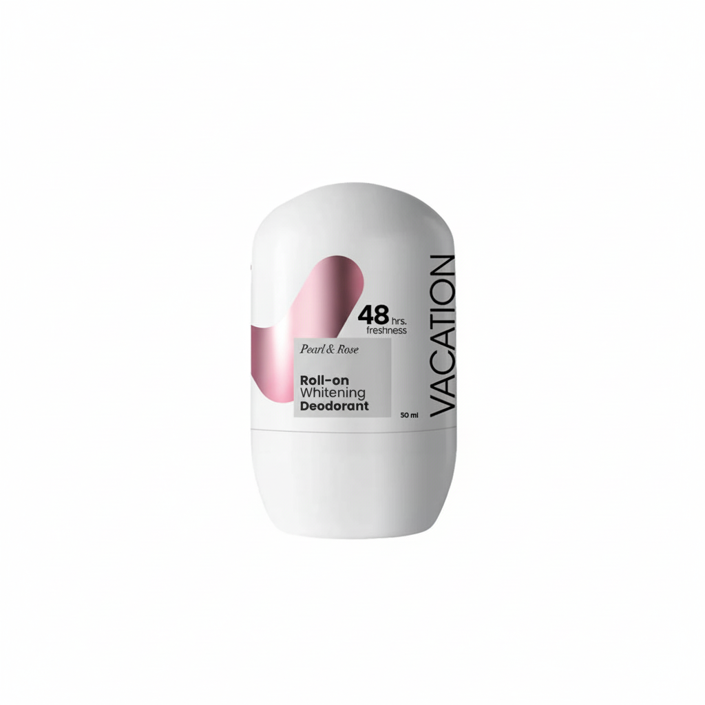 Vacation Pearl & Rose Deodorant with pure white background