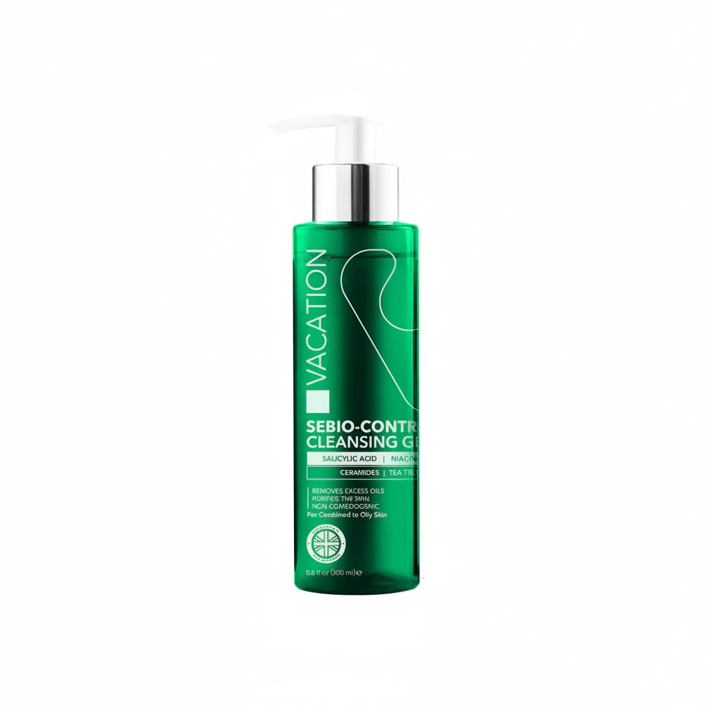 Vacation Sebio-Control Cleansing Gel with pure white background