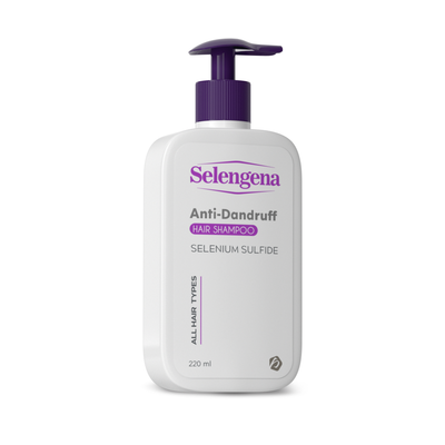 Selengena Anti-Dandruff Shampoo bottle for flake-free healthy hair