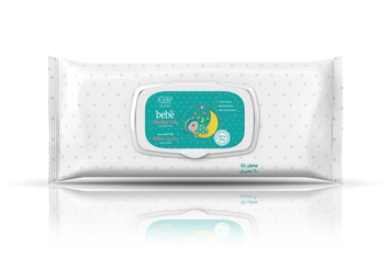 Eva Clinic Bebe Wipes 60 count gentle baby wipes

