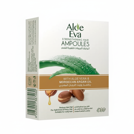 Aloe Eva Ampoules with pure white background