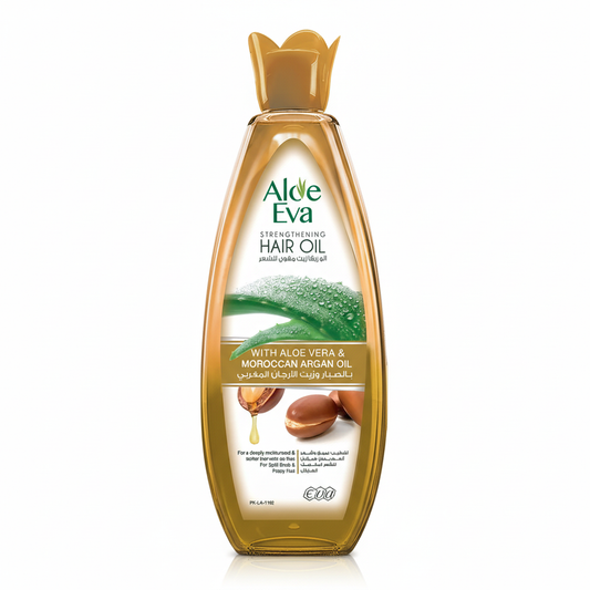 Aloe Eva Gold Hair Oil with pure white background