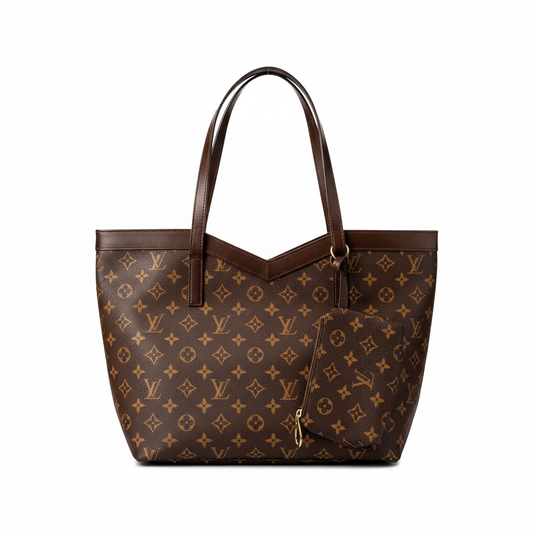 Brown monogram tote - saturated colors