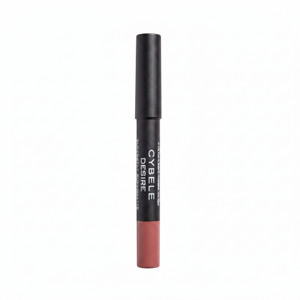 Cybele Desire Superstay Supermatte Lip Crayon Muted Dusty Mauve Rose Capped White Background