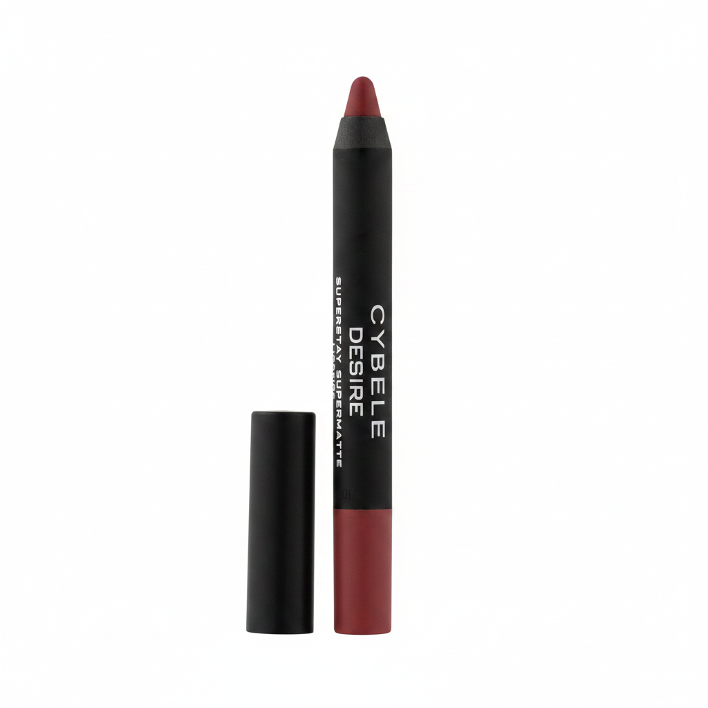 Cybele Desire Superstay Supermatte Lip Crayon Muted Dusty Rose Mauve White Background