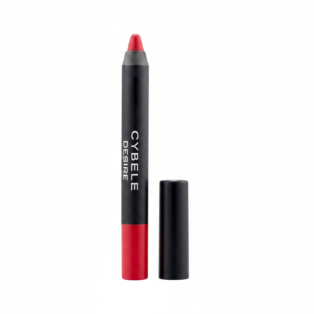Cybele Desire Superstay Supermatte Lip Crayon Vivid Bright Red White Background