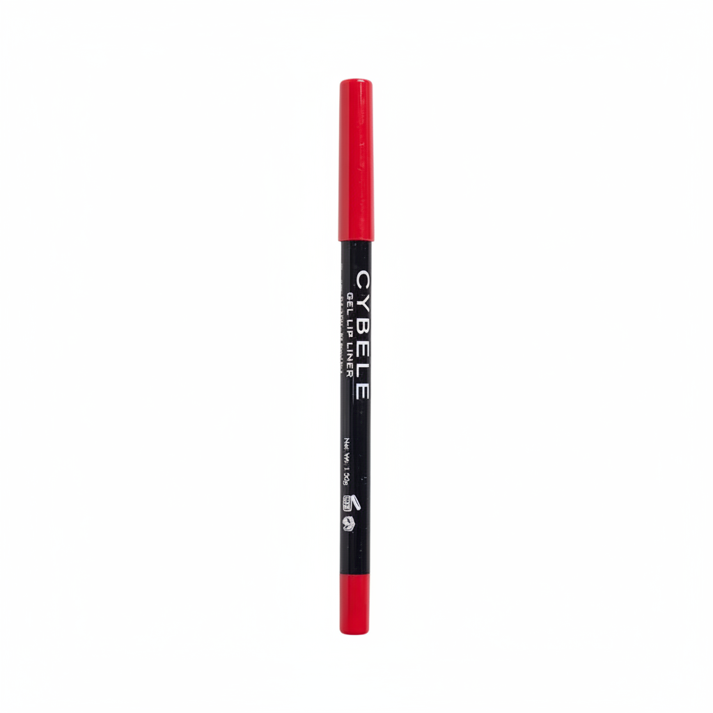 Cybele Gel Lip Liner Vivid Bright Classic Red White Background