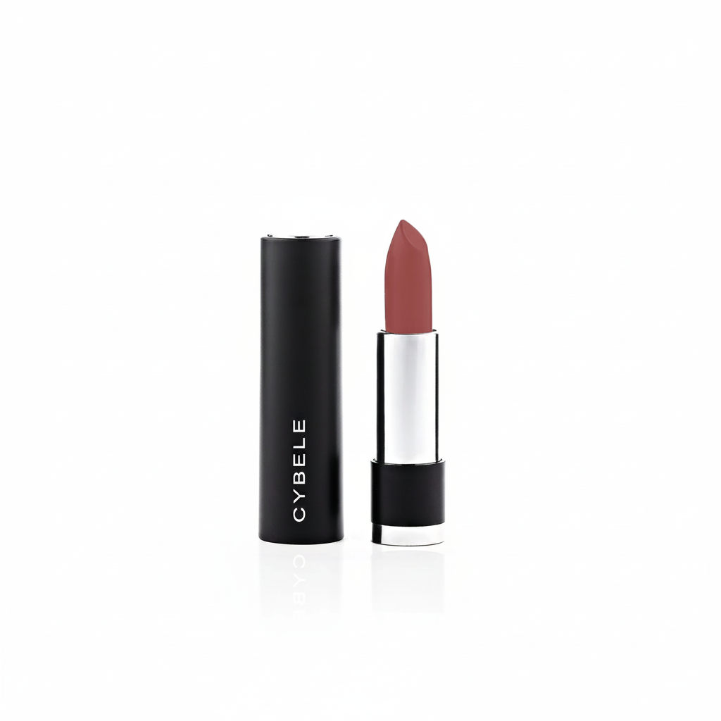 Cybele Matte Lipstick Muted Dusty Mauve Rose White Background