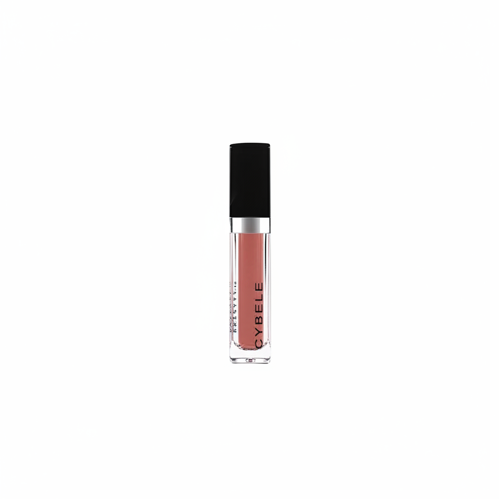 Cybele Matte Liquid Lip Color Warm Dusty Terracotta Rose White Background