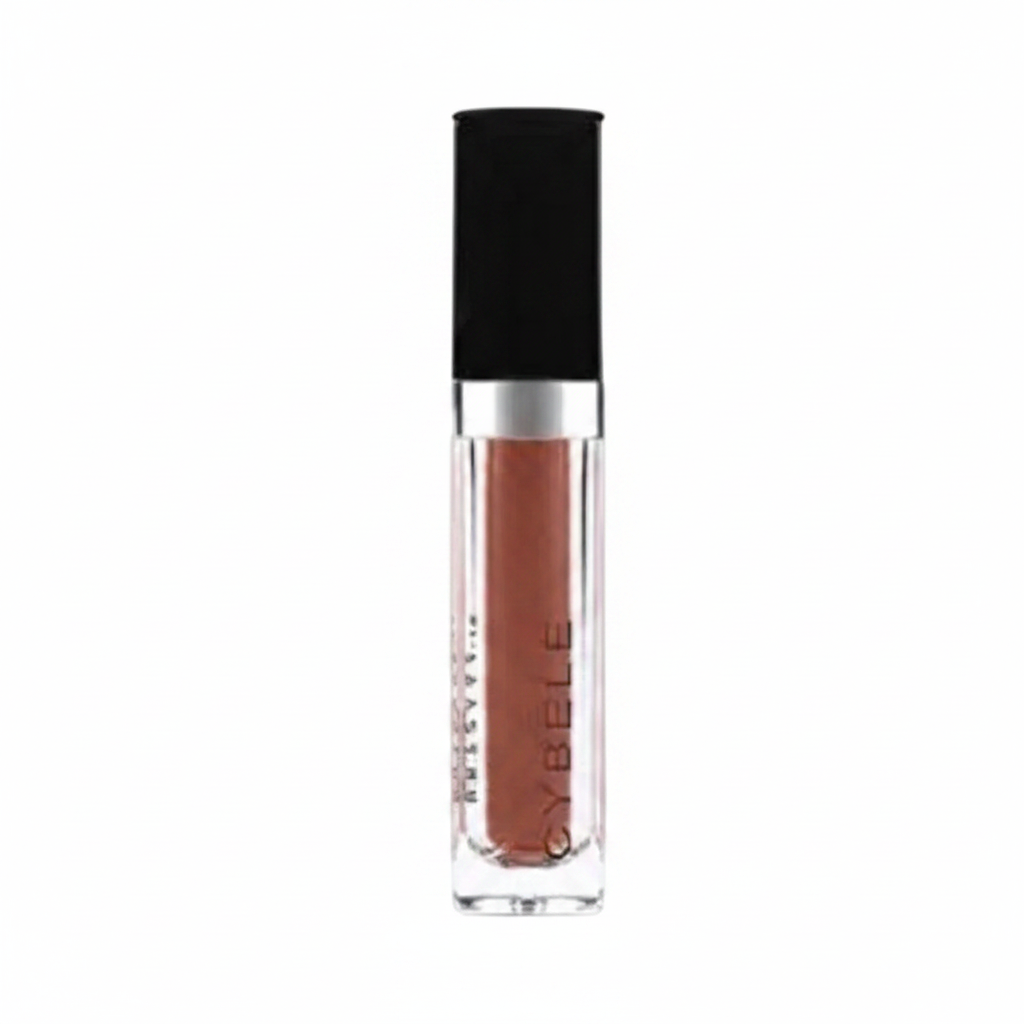 Cybele Matte Liquid Lip Color Warm Terracotta Brown Nude White Background
