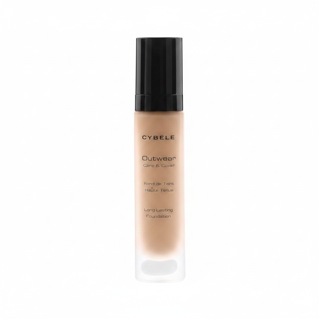 Cybele Outwear Foundation Warm Medium Caramel Tan White Background