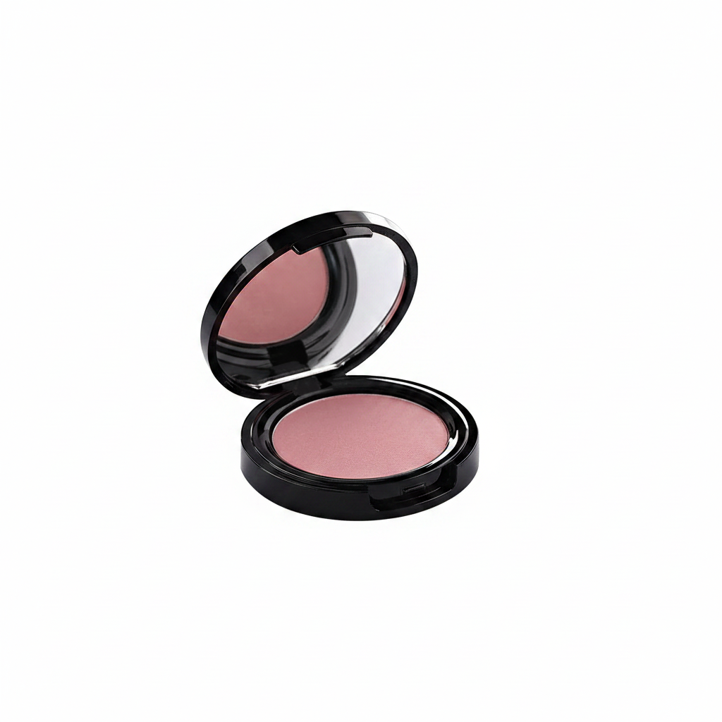 Cybele Pressed Blush Compact Dusty Mauve Rose White Background