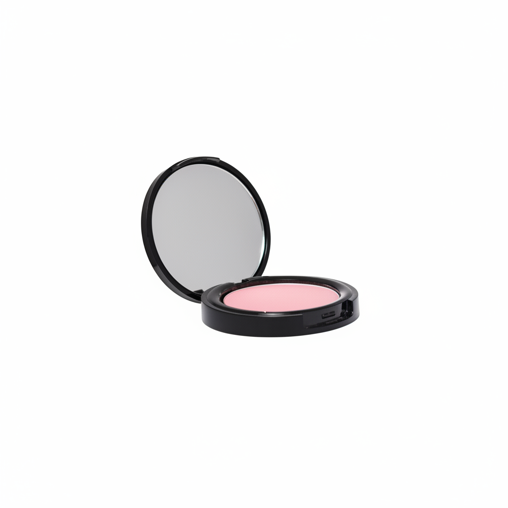 Cybele Pressed Blush Compact Light Pastel Pink White Background High Quality