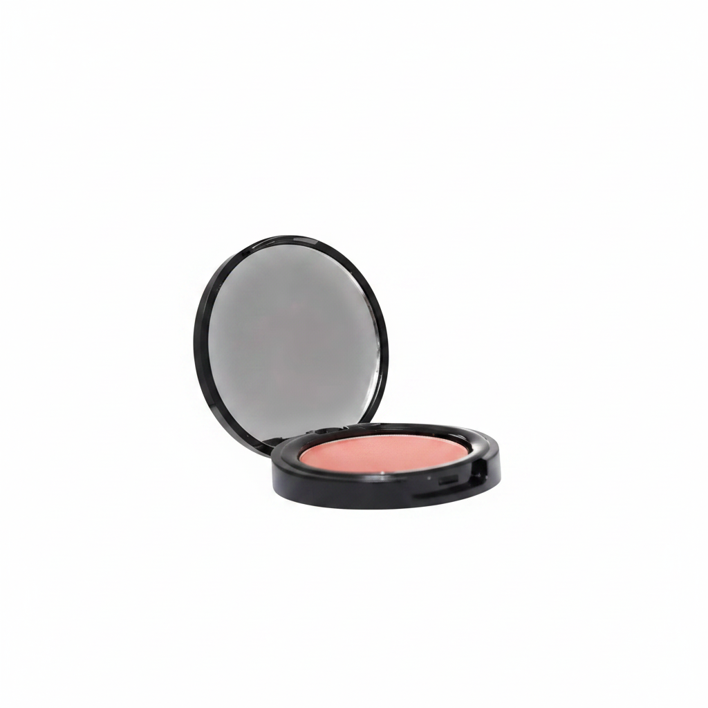 Cybele Pressed Blush Compact Peachy Pink White Background High Quality