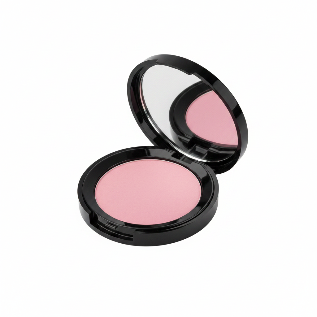 Cybele Pressed Blush Compact Soft Baby Pink White Background High Quality