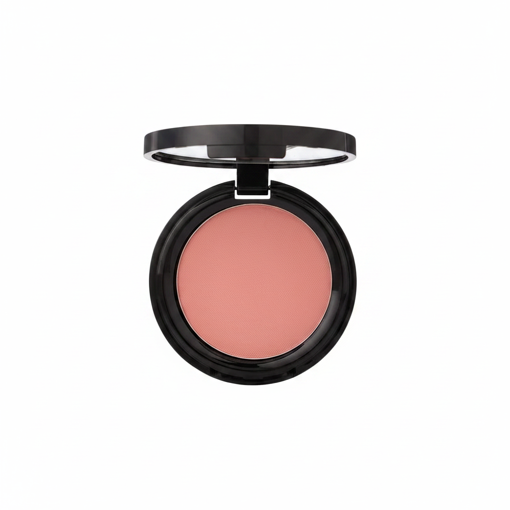 Cybele Pressed Blush Compact Warm Coral Peach White Background