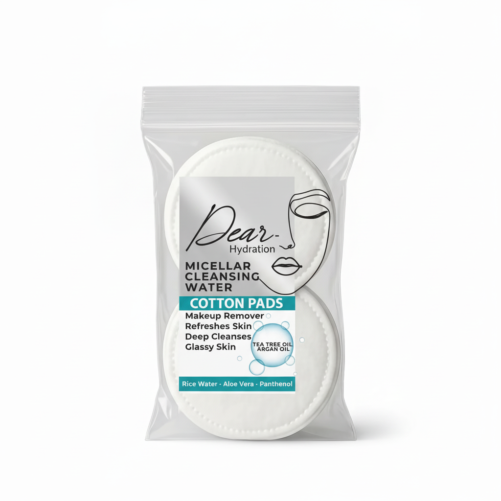 Dew Hydration Cotton Pads with pure white background