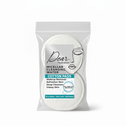 Dew Hydration Cotton Pads with pure white background