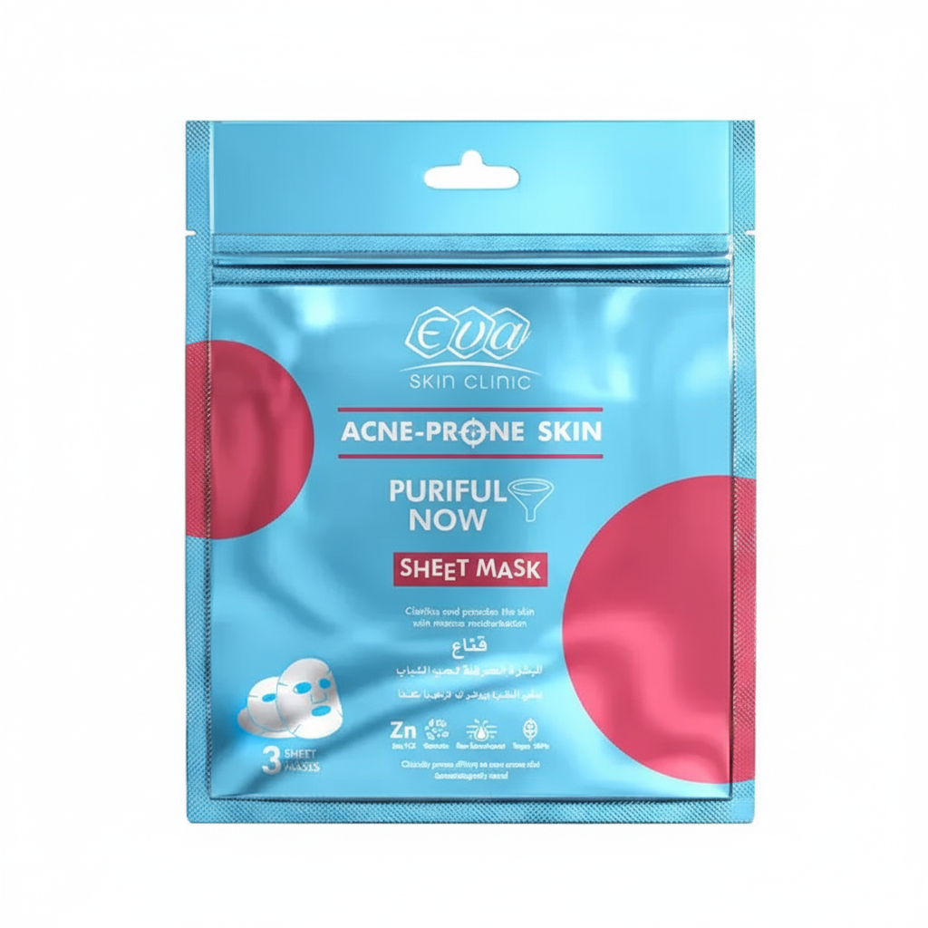 Eva Acne-Prone Sheet Mask with pure white background