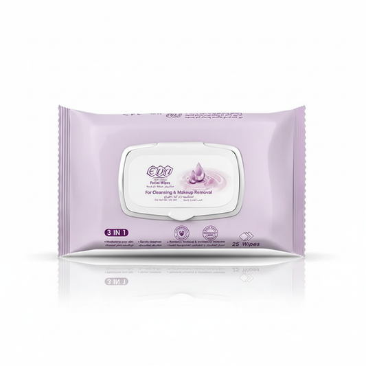 Eva Cleansing Wipes with pure white background