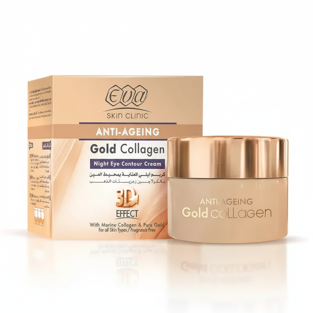 Eva Gold Collagen Eye Cream with pure white background