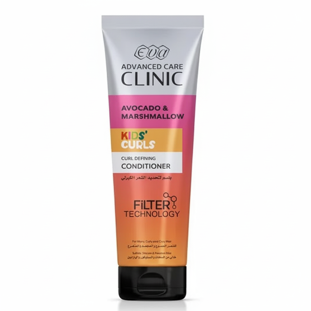 Eva Kids' Curls Conditioner with pure white background