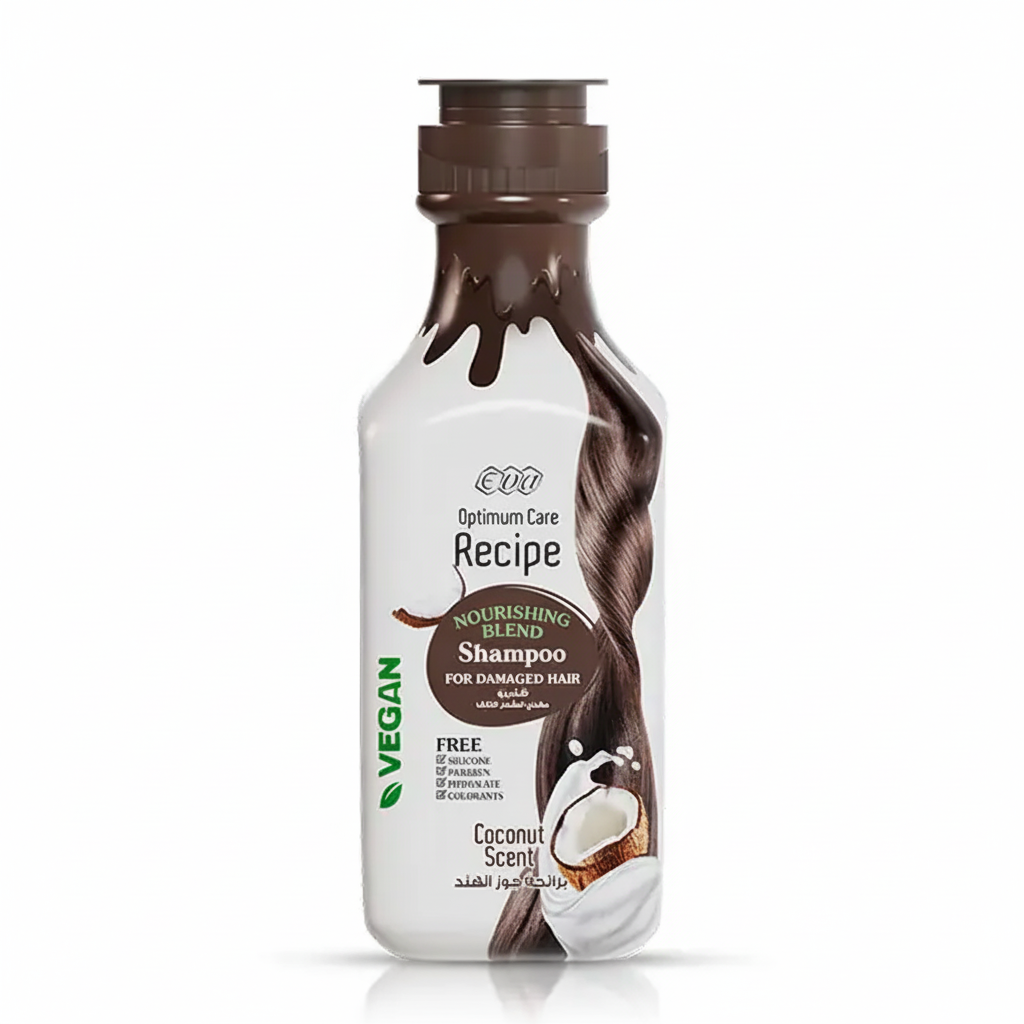 Eva Optimum Care nourishing blend shampoo for damaged hair coconut scent vegan