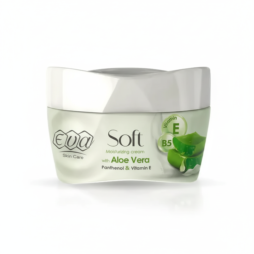 Eva Soft Aloe Vera Cream with pure white background
