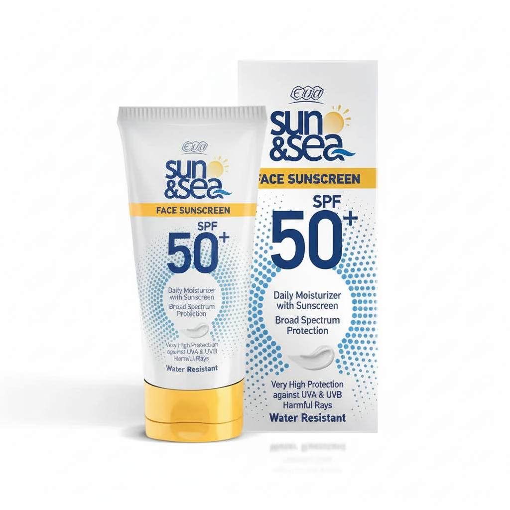 EVA sun & sea FACE SUNSCREEN SPF 50+ - Enhanced