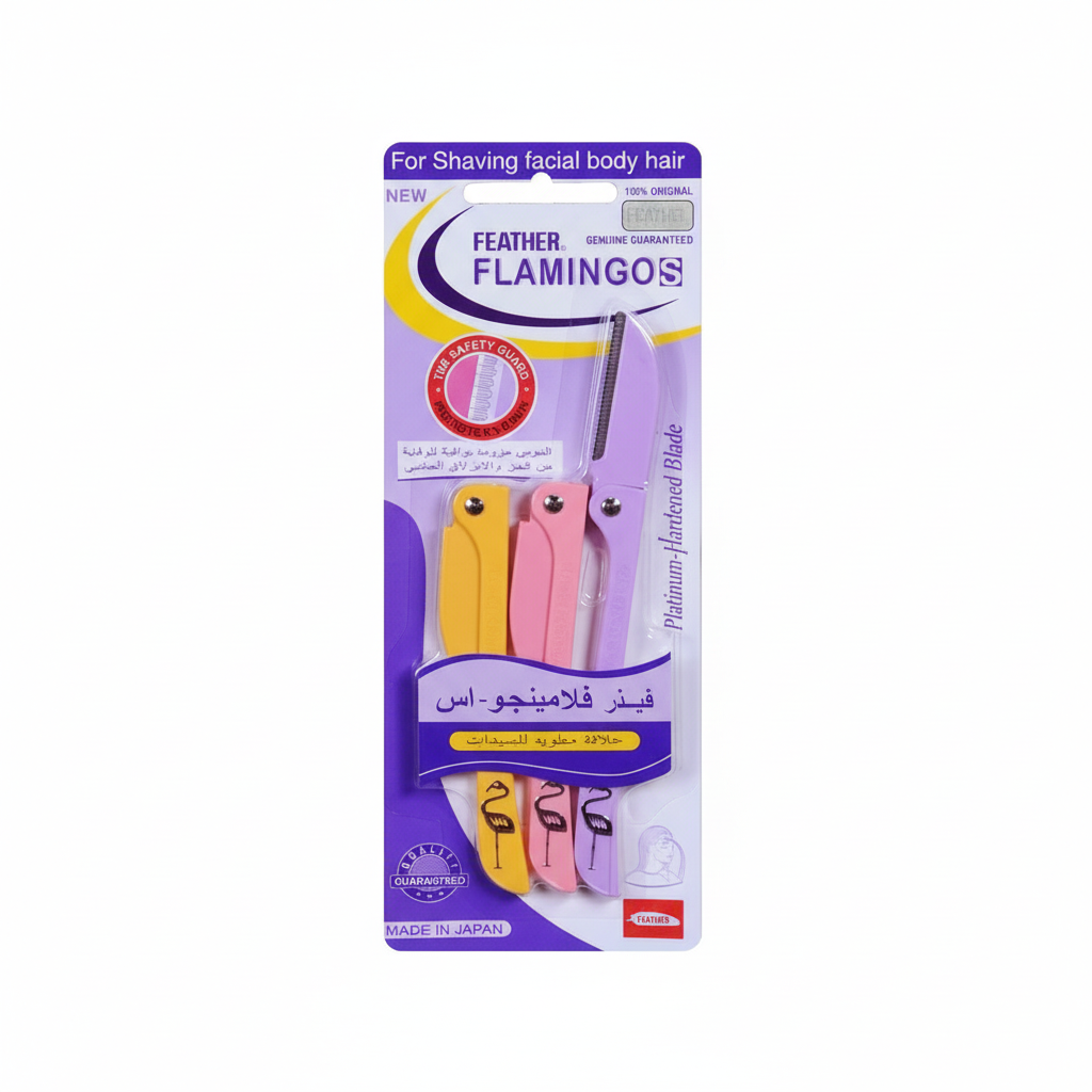 Feather Flamingos Facial Razors