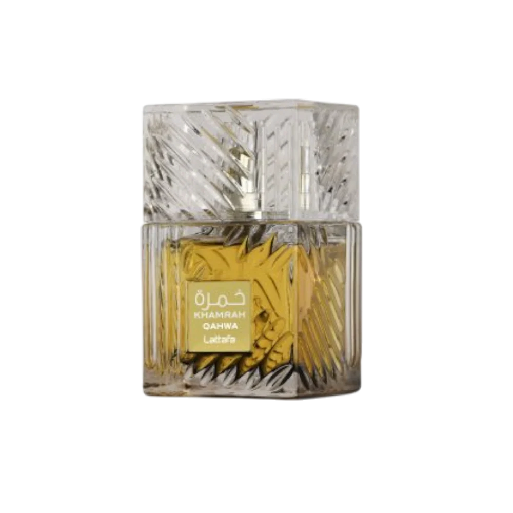 Khamrah Qahwa Perfume by Lattafa - Unisex Coffee Fragrance with Crystal Bottle Design"