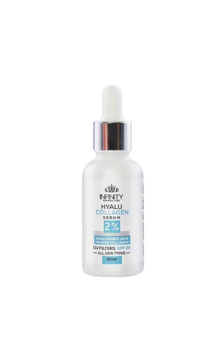 Infinity Hyalu Collagen Serum 2% Hyaluronic Acid Marine Collagen UV Filters SPF 30 30ml