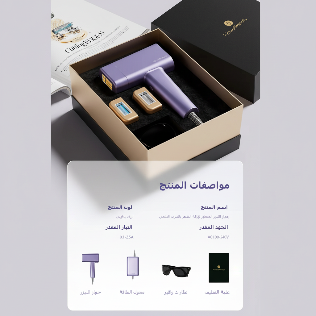 KinseiBeauty Product Specs Infographic