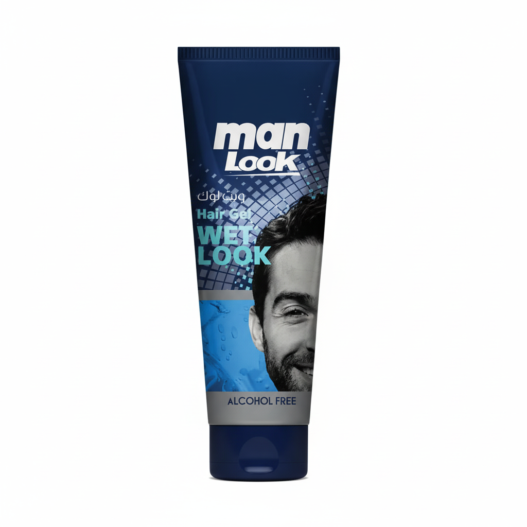 Man Look Hair Gel with pure white background