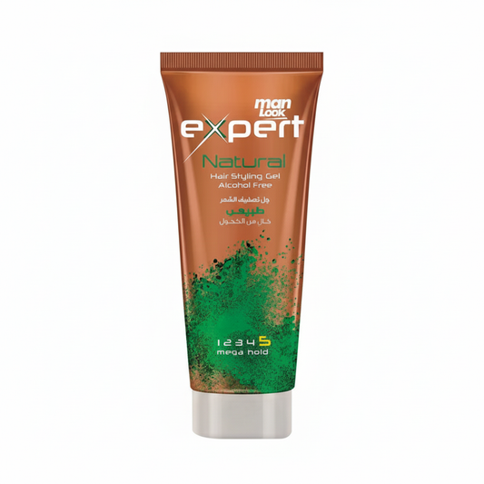 Man Look Natural Hair Styling Gel with pure white background