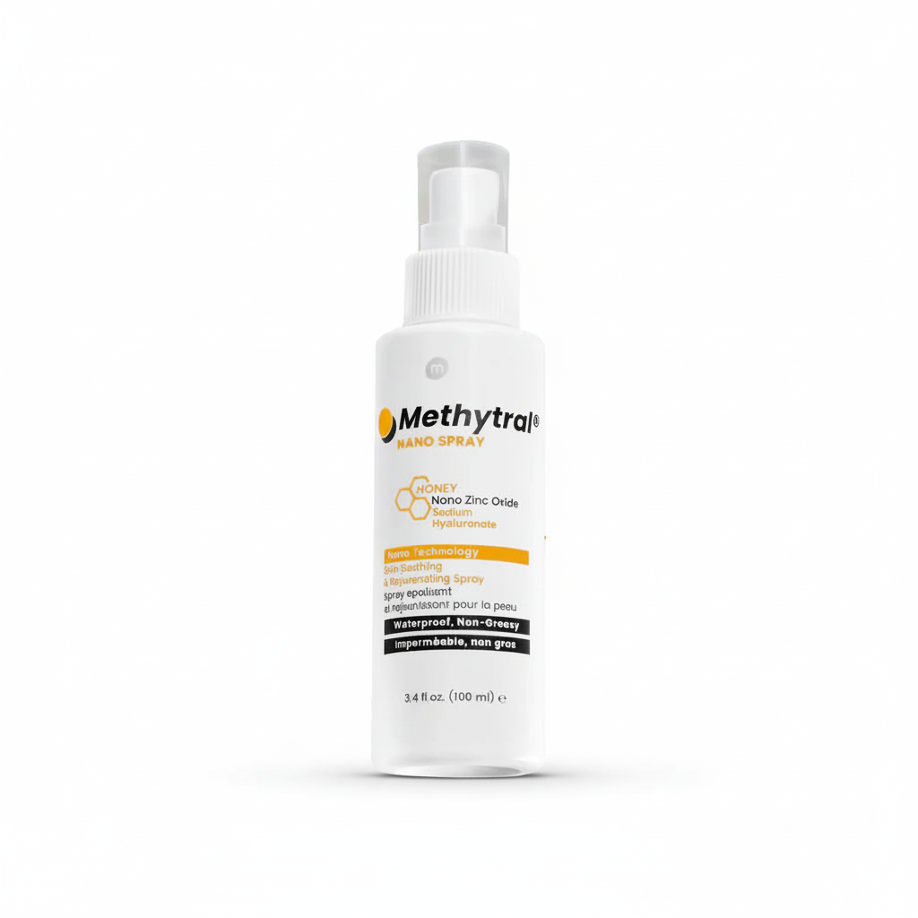 Methyltral Nano Spray with pure white background
