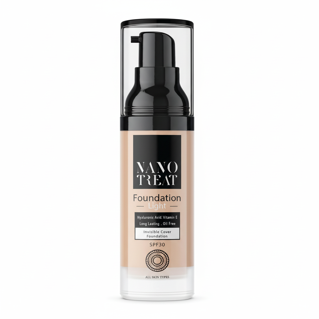Nano Treat foundation bottle on a white background