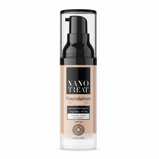 Nano Treat foundation bottle on a white background